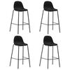 vidaXL 5 pcs conjunto de bar tecido preto