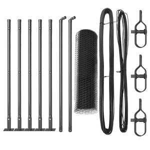 vidaXL Poste de Cerca Cinzento