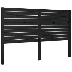 vidaXL Cabeceira de cama 156x4x100 cm pinho maci&ccedil;o preto