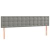 vidaXL Cabeceiras cinzento-claro 200x5x78/88 cm veludo