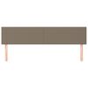 vidaXL Cabeceira cama 2 pcs tecido 80x5x78/88 cm cinzento-acastanhado