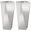 vidaXL Floreira 2 pcs Prateado 30 x 30 x 75 cm A&ccedil;o inoxid&aacute;vel