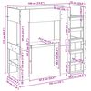 vidaXL Estrutura de Cama Loft com Mesa Carvalho Sonoma 75 x 190 cm