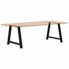 vidaXL Pés para mesa de jantar em formato A, 2 peças, preto, 100x(72-73) cm, aço