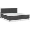 vidaXL Cama boxspring 200x200 cm tecido cinzento-escuro