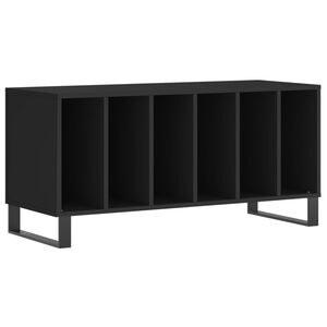 vidaXL Arm&aacute;rio para discos 100x38x48 cm derivados de madeira preto
