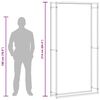vidaXL Suporte para lenha 110x28x214 cm a&ccedil;o preto mate