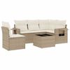 vidaXL 6 pcs conjunto de sof&aacute;s p/ jardim com almofad&otilde;es vime PE bege