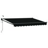 vidaXL Toldo Retr&aacute;til El&eacute;trico Preto 3 x 2,5 m