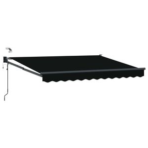 vidaXL Toldo Retr&aacute;til El&eacute;trico Preto 3 x 2,5 m