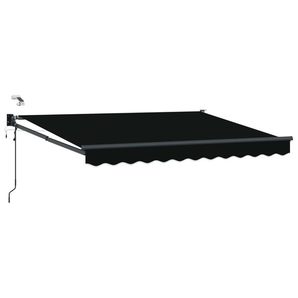 vidaXL Toldo Retr&aacute;til El&eacute;trico Preto 3 x 2,5 m