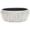 vidaXL Lavat&oacute;rio de bancada redondo &Phi;41x14 cm cer&acirc;mica preto/cinzento