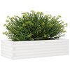 vidaXL Vaso/floreira de jardim 90x40x23 cm madeira pinho maciça branco