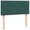 vidaXL Cama com molas/colch&atilde;o 100x210 cm veludo verde-escuro