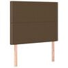 vidaXL Cama com molas/colch&atilde;o 90x190 cm tecido castanho-escuro