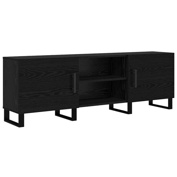 vidaXL Gabinete para TV Carvalho Preto 150 x 30 x 50 cm