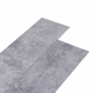 vidaXL Pranchas de Piso PVC Autoadesivas Cinza Cimento 30,5 x 61 cm