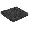 vidaXL Tapete de P&aacute;tio em Granulado de Borracha Preto 9 x 9 x 0,8 cm