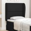 vidaXL Orelha de Cabeceira Preto 80 x 23 x 6 cm tecido