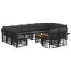 vidaXL Conjunto de Sof&aacute;s para Exterior 13 unid. Preto e Cinza Escuro