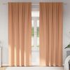 vidaXL Cortinas Blackout com Argolas 2 pcs Marrom Claro 260 x 140 cm