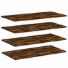 vidaXL Prateleiras de parede 4pcs derivados de madeira carvalho fumado