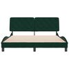 vidaXL Estrutura de cama sem colch&atilde;o 160x200 cm veludo verde-escuro