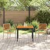 vidaXL Conjunto de Jantar para Jardim 3 pcs Bege e Marrom