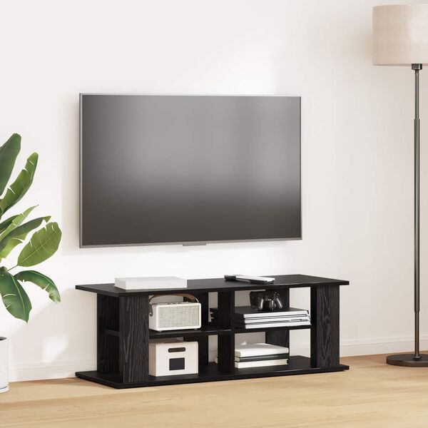 vidaXL Suporte de TV Carvalho Preto 96 x 35 x 33,5 cm