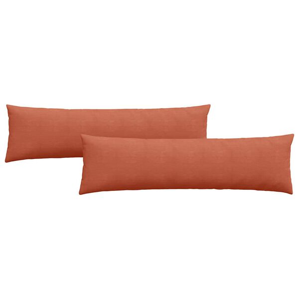 vidaXL Travesseiros de Sofá 2 pcs Laranja Vermelho 145 x 40 cm