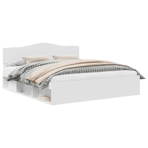 vidaXL Estrutura da Cama com cabeceira Branco 180 x 200 cm