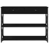 vidaXL Mesa de Console com gaveta Carvalho preto 100 x 28 x 75 cm
