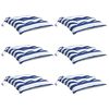 vidaXL Almofad&otilde;es p/ cadeira 6 pcs tecido oxford riscas azul/branco