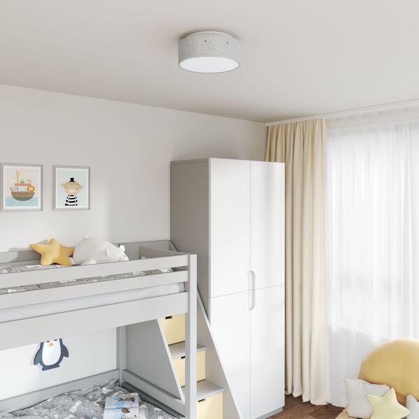 vidaXL Lâmpada de teto Cinzeto 30 x 13.5 cm tecido