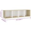 vidaXL M&oacute;veis de TV 3pcs 142,5x35x36,5cm contrapl. branco/carv. sonoma
