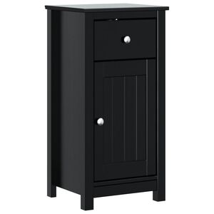 vidaXL M&oacute;vel de casa de banho BERG 40x34x80 cm pinho maci&ccedil;o preto