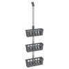 vidaXL Unidade de prateleiras para chuveiro 30x15x (67-105)cm alum&iacute;nio