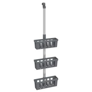 vidaXL Unidade de prateleiras para chuveiro 30x15x (67-105)cm alum&iacute;nio
