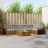 vidaXL Conjunto de Sof&aacute;s para Exterior 6 pcs Cinza Natural e Claro
