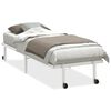 vidaXL Estrutura de cama sem colch&atilde;o Dobr&aacute;vel 75x190 cm a&ccedil;o branco
