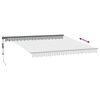 vidaXL Toldo retrátil automático com LEDs 400x300 cm antracite/branco