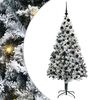 vidaXL &Aacute;rvore de Natal Artificial Branco 180 cm PVC, A&ccedil;o e Pl&aacute;stico