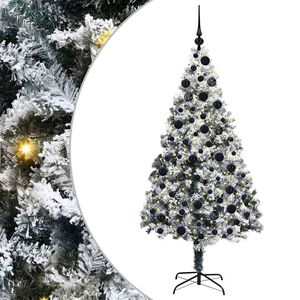 vidaXL &Aacute;rvore de Natal Artificial Branco 180 cm PVC, A&ccedil;o e Pl&aacute;stico