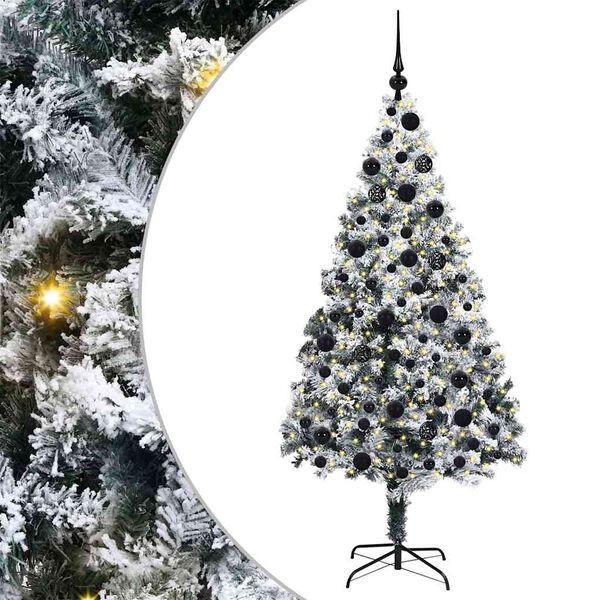 vidaXL &Aacute;rvore de Natal Artificial Branco 180 cm PVC, A&ccedil;o e Pl&aacute;stico