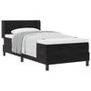 vidaXL Cama Box com colch&atilde;o com cabeceira Preto 200 x 90 cm Poli&eacute;ster