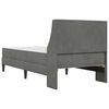vidaXL Estrutura de cama com colch&atilde;o Cinza Escuro 90 x 200 cm Veludo