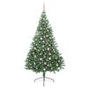 vidaXL &Aacute;rvore de Natal Artificial Pr&eacute;-iluminada Verde 240 cm PVC