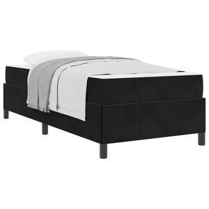 vidaXL Estrutura da Cama com colch&atilde;o Preto 90 x 190 cm tecido