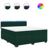 vidaXL Cama com molas/colch&atilde;o 180x200 cm veludo verde-escuro