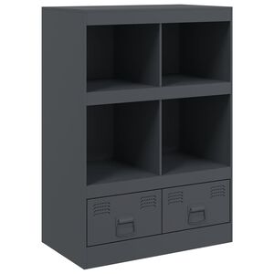 vidaXL Aparador alto 67x39x95 cm a&ccedil;o antracite